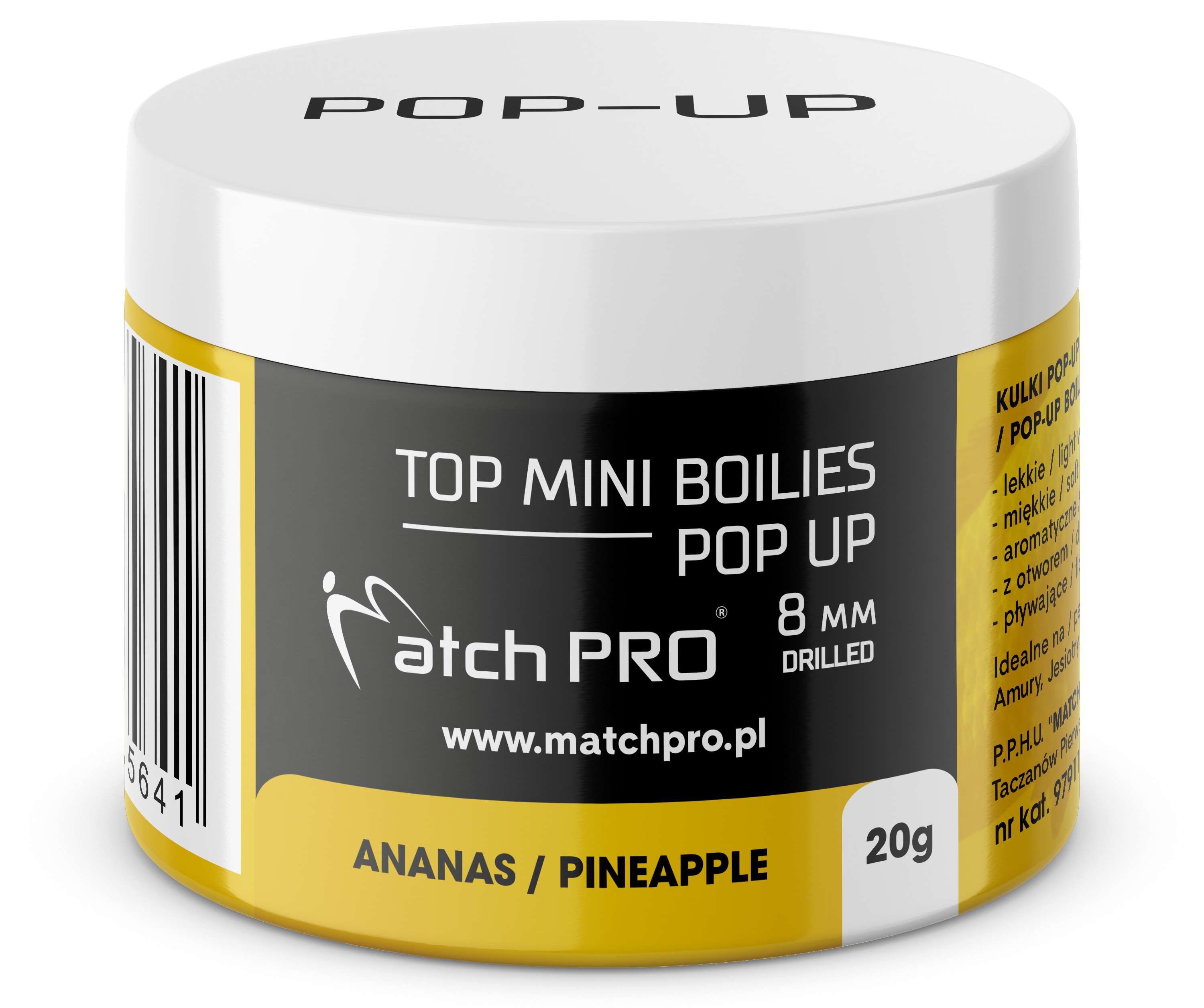 TOP BOILIES POP UP Kulki PINEAPPLE 8mm/20 MatchPro