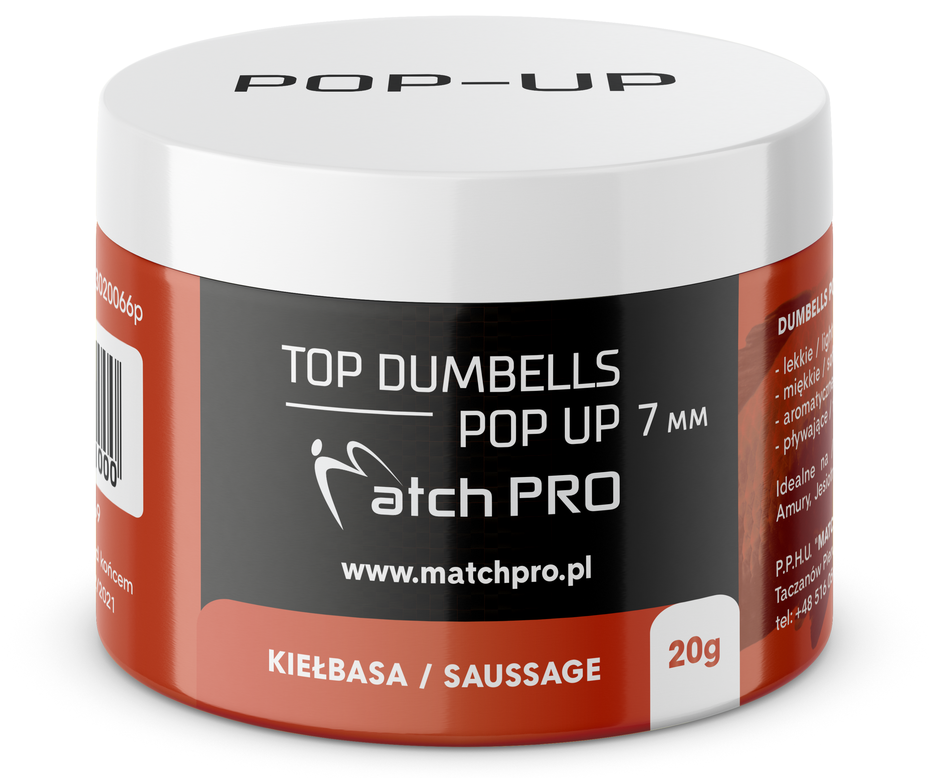 TOP DUMBELLS POP-UP SAUSSAGE 7mm / 20g MatchPro