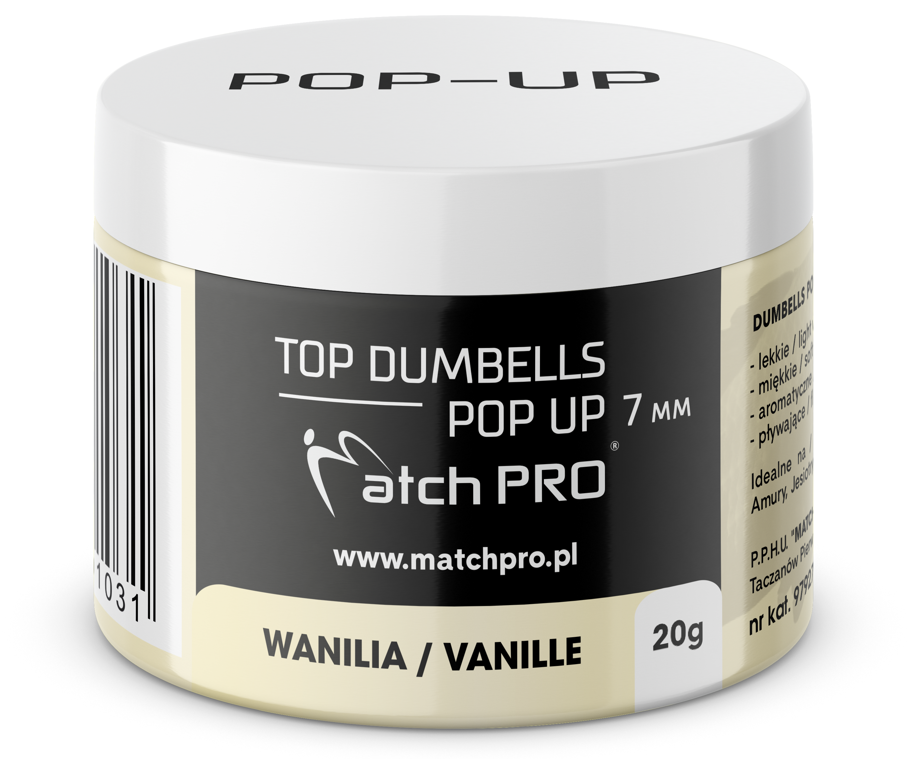 TOP DUMBELLS POP-UP VANILLE 7mm / 20g MatchPro