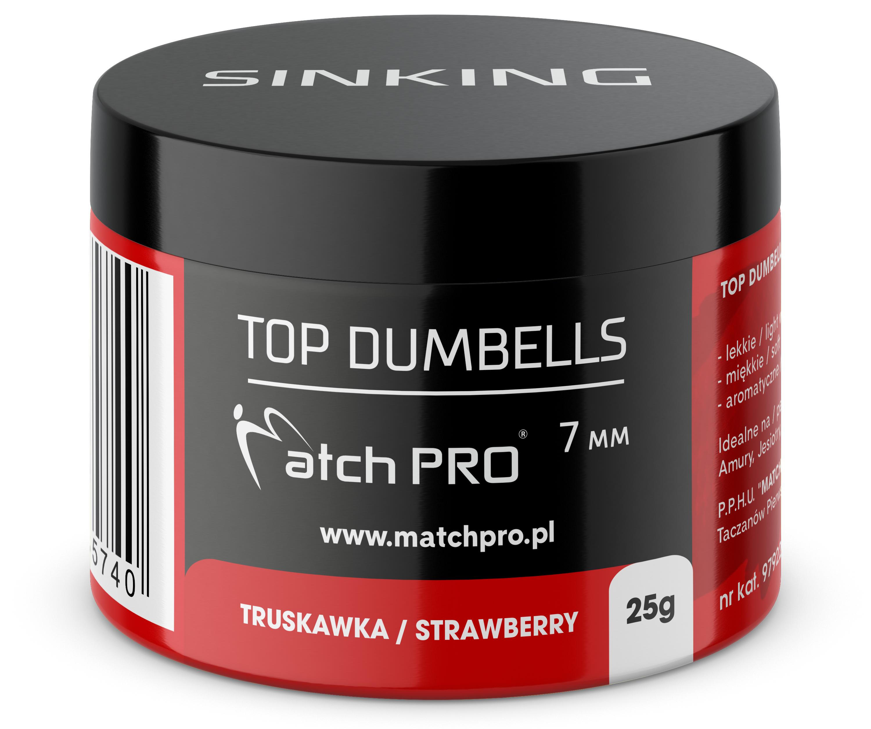 TOP DUMBELLS STRAWBERRY 7mm / 25g MatchPro