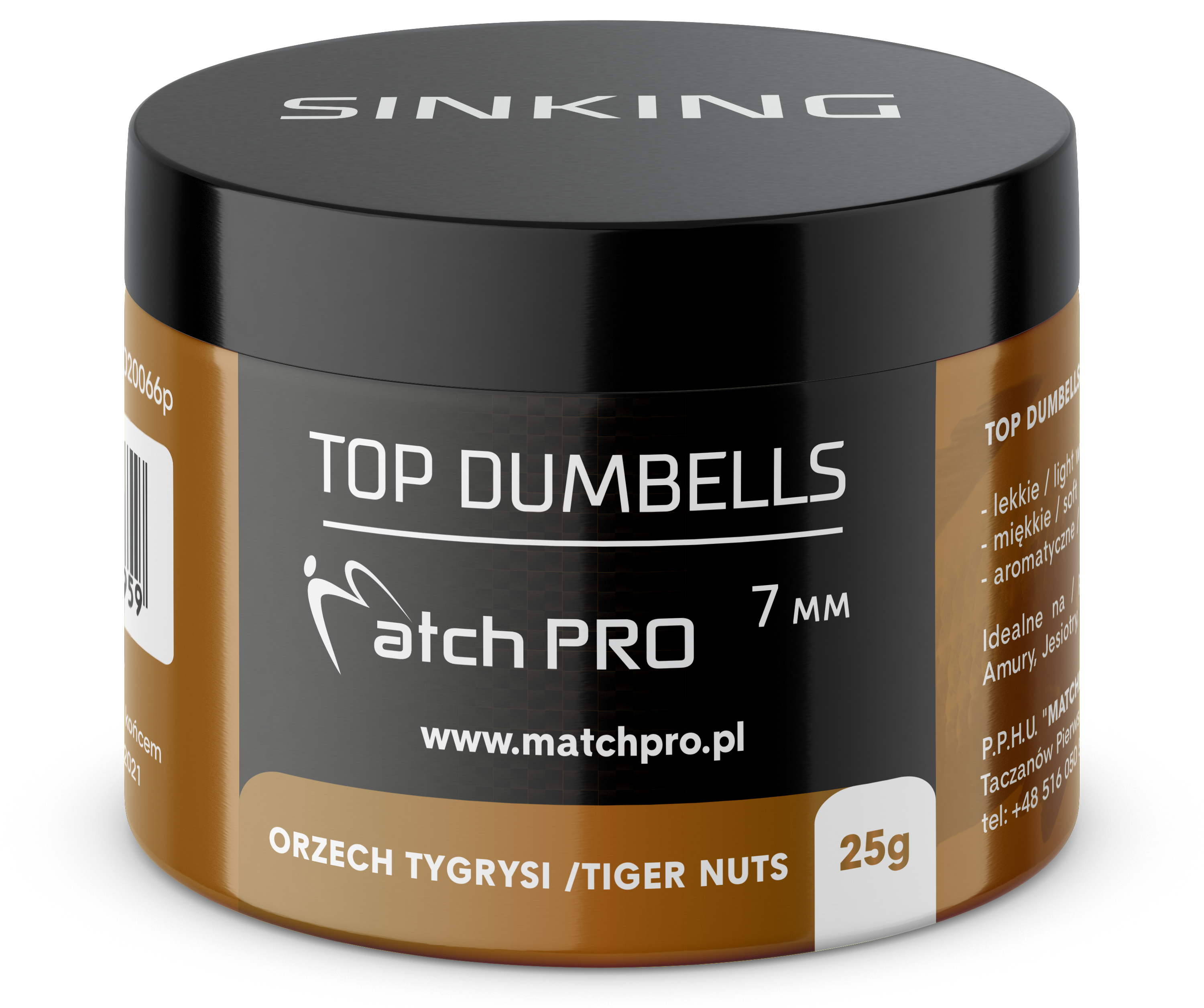 TOP DUMBELLS TIGER NUTS 7mm / 25g MatchPro