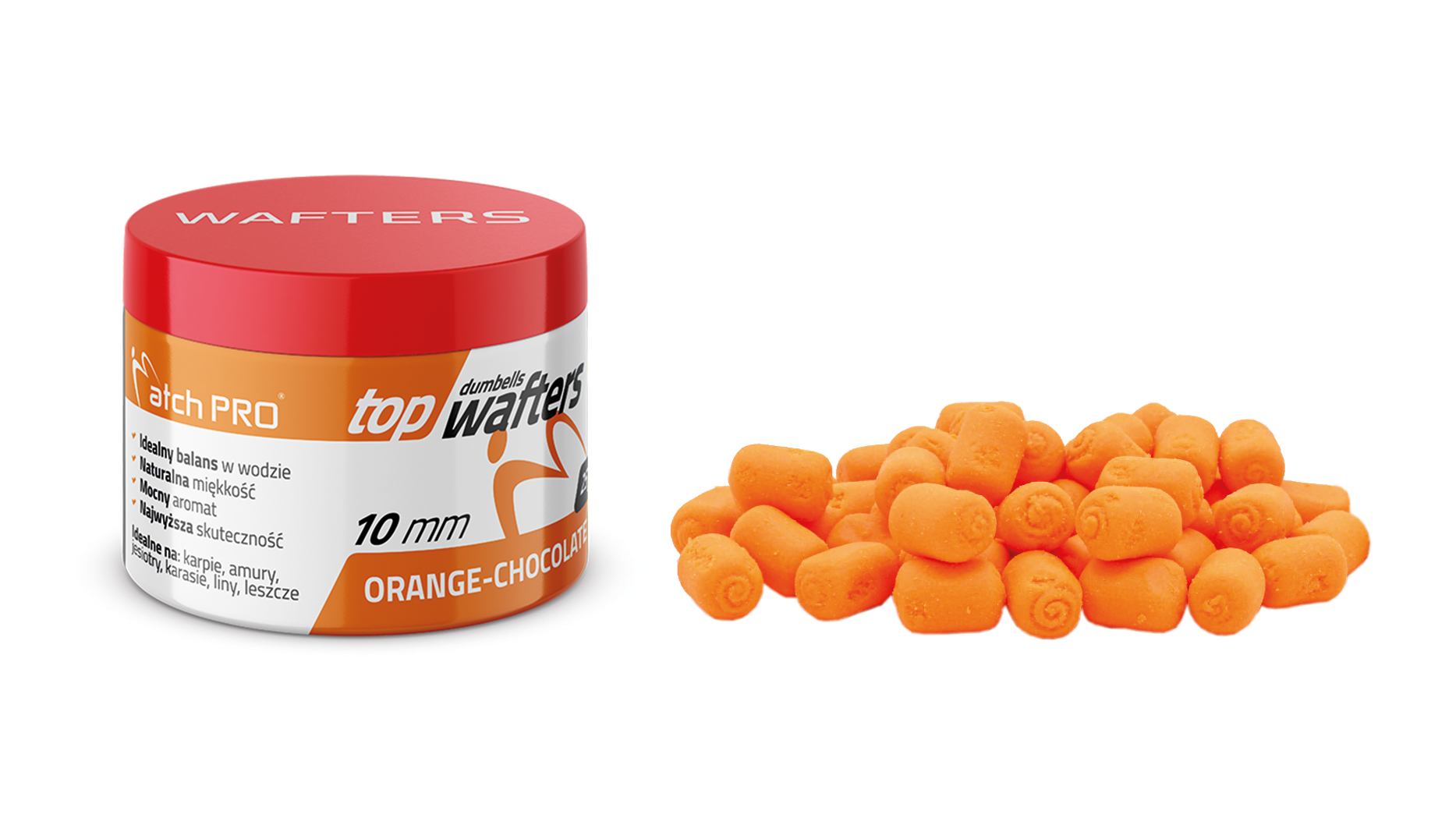 TOP DUMBELLS WAFTERS ORANGE-CHOCOLATE 10mm 25g MatchPro