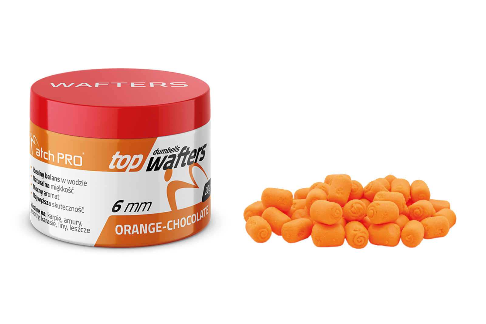 TOP DUMBELLS WAFTERS ORANGE CHOCOLATE 6mm 20g MatchhPro