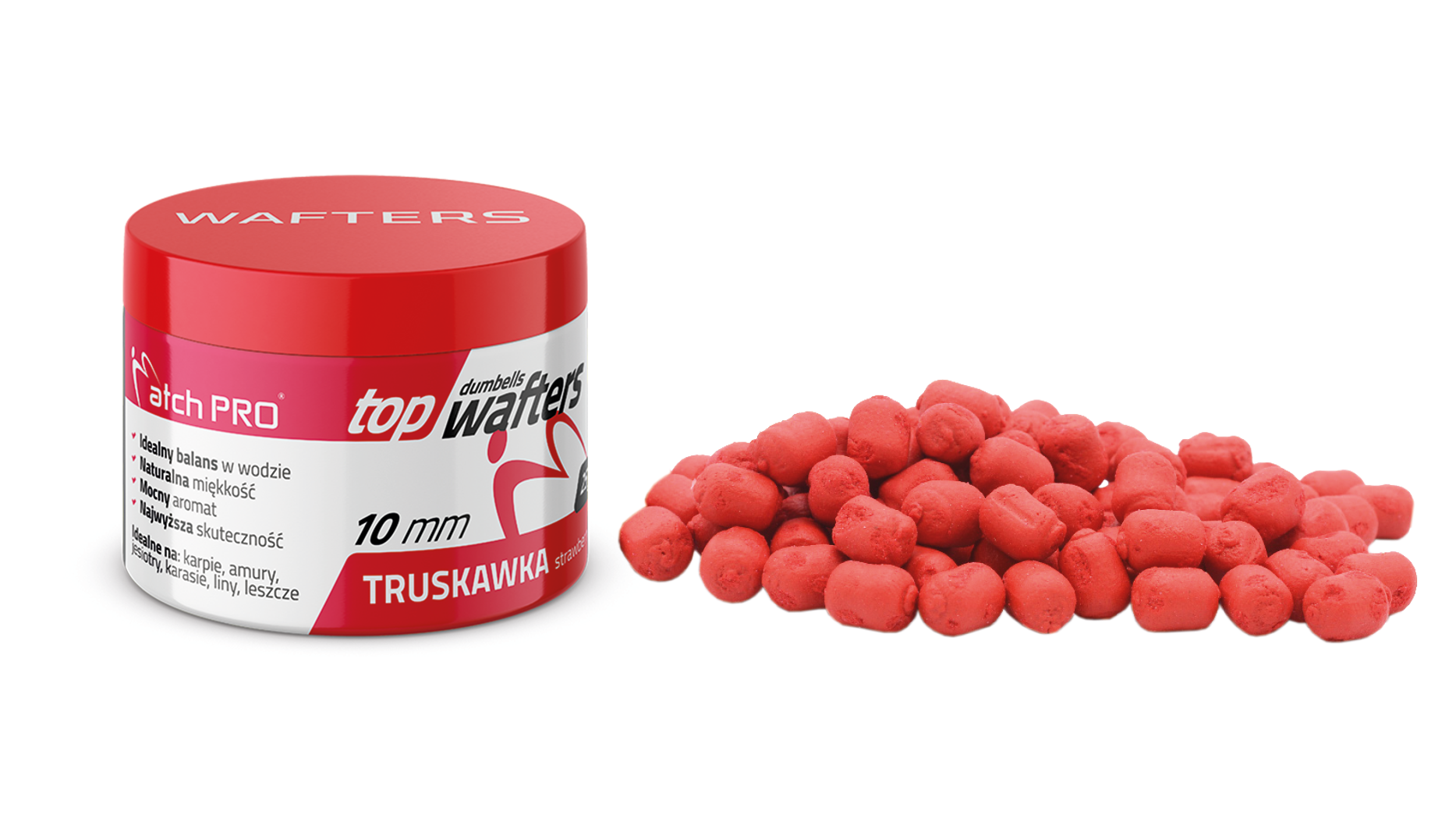 TOP DUMBELLS WAFTERS STRAWBERRY 10mm 25g MatchPro