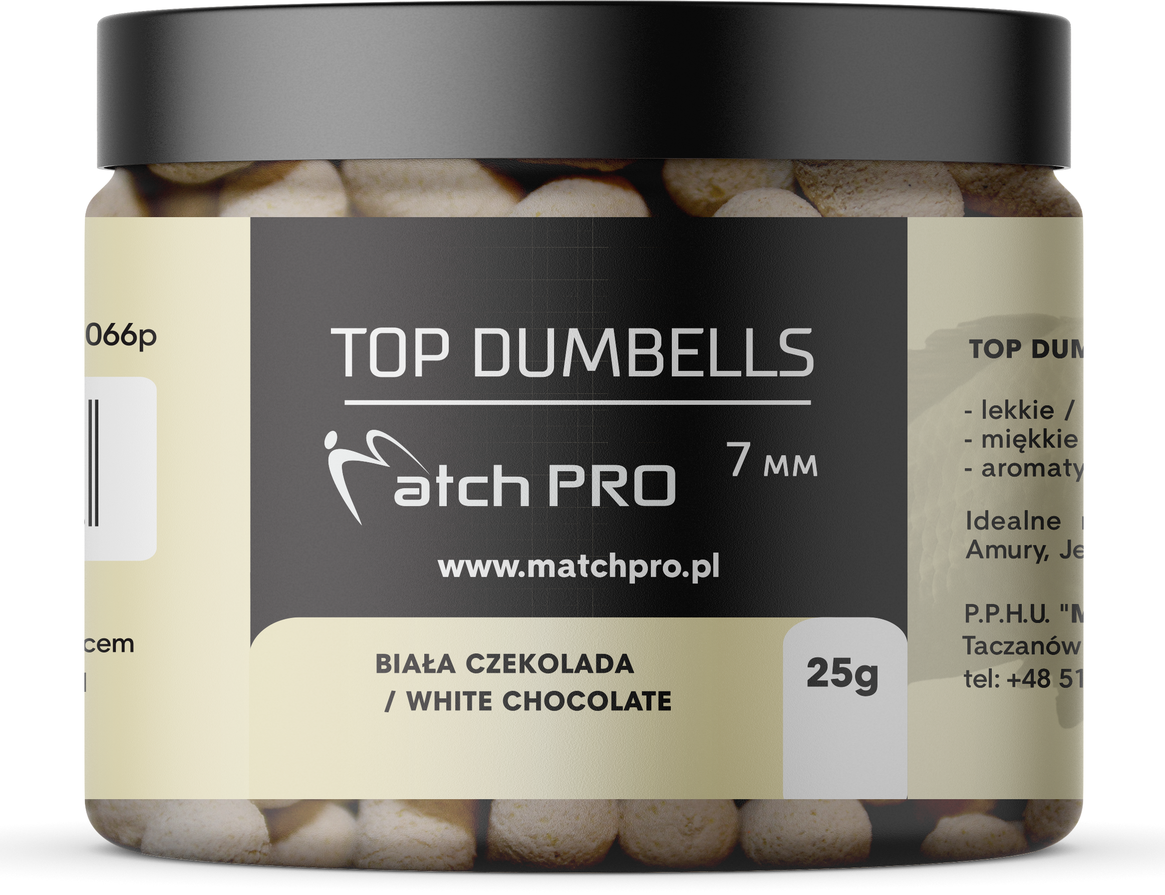 TOP DUMBELLS WHITE CHOCOLATE 7mm / 25g MatchPro