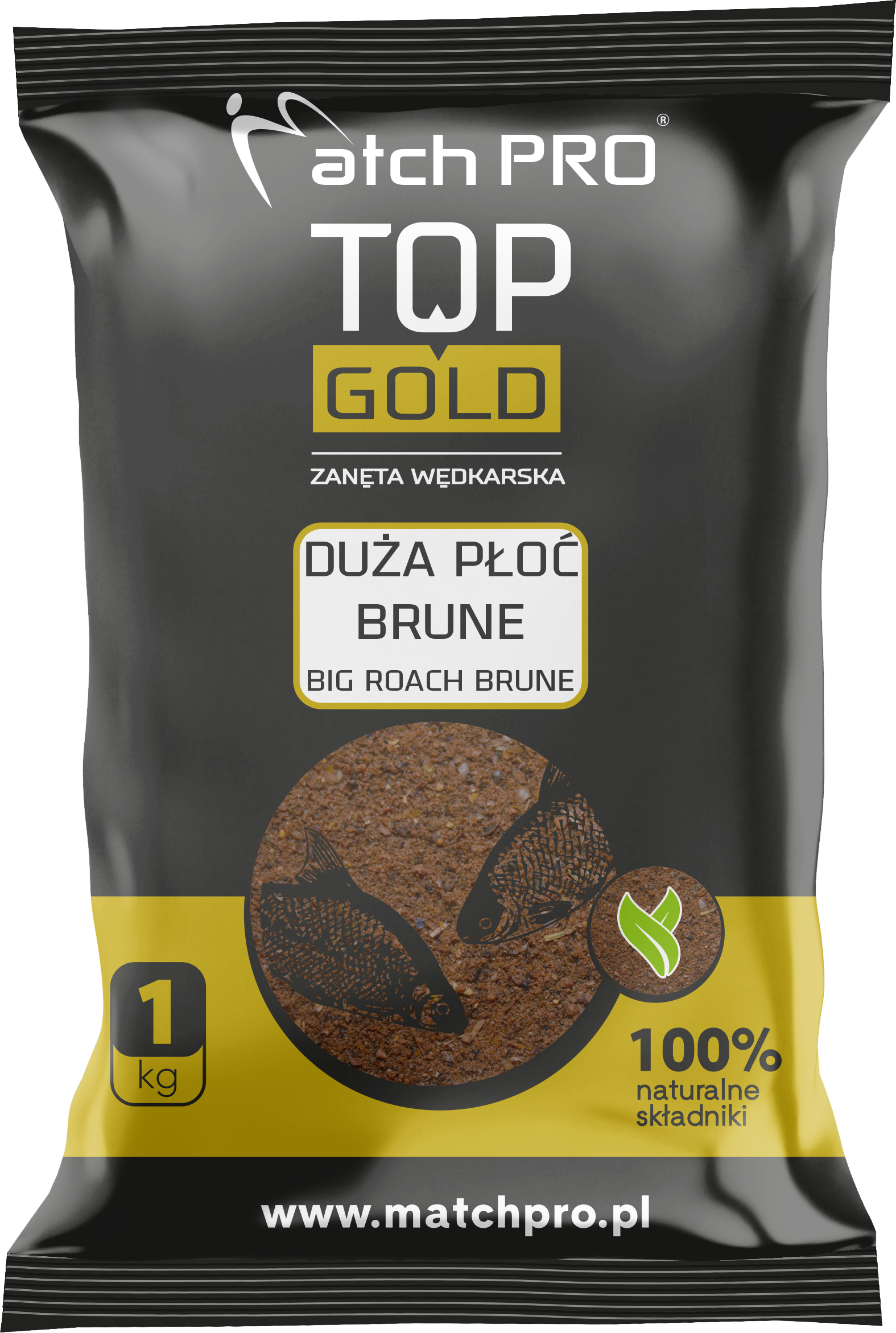 TOP GOLD DUŻA PŁOĆ BRUNE Zanęta MatchPro 1kg