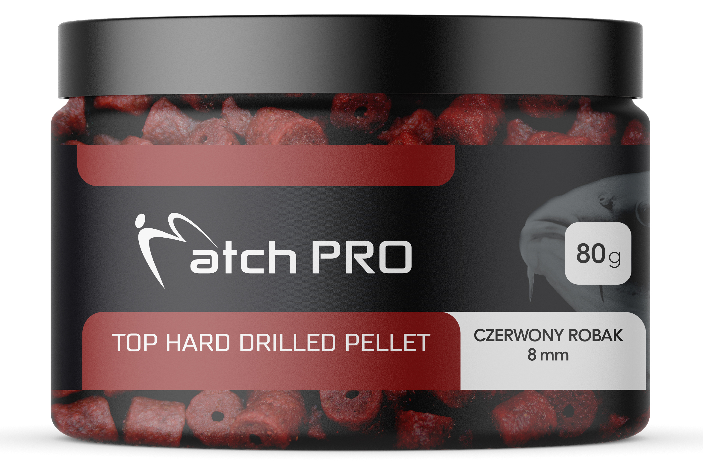 TOP HARD CZERWONY ROBAK 12mm DRILLED Pellet MatchPro  80g