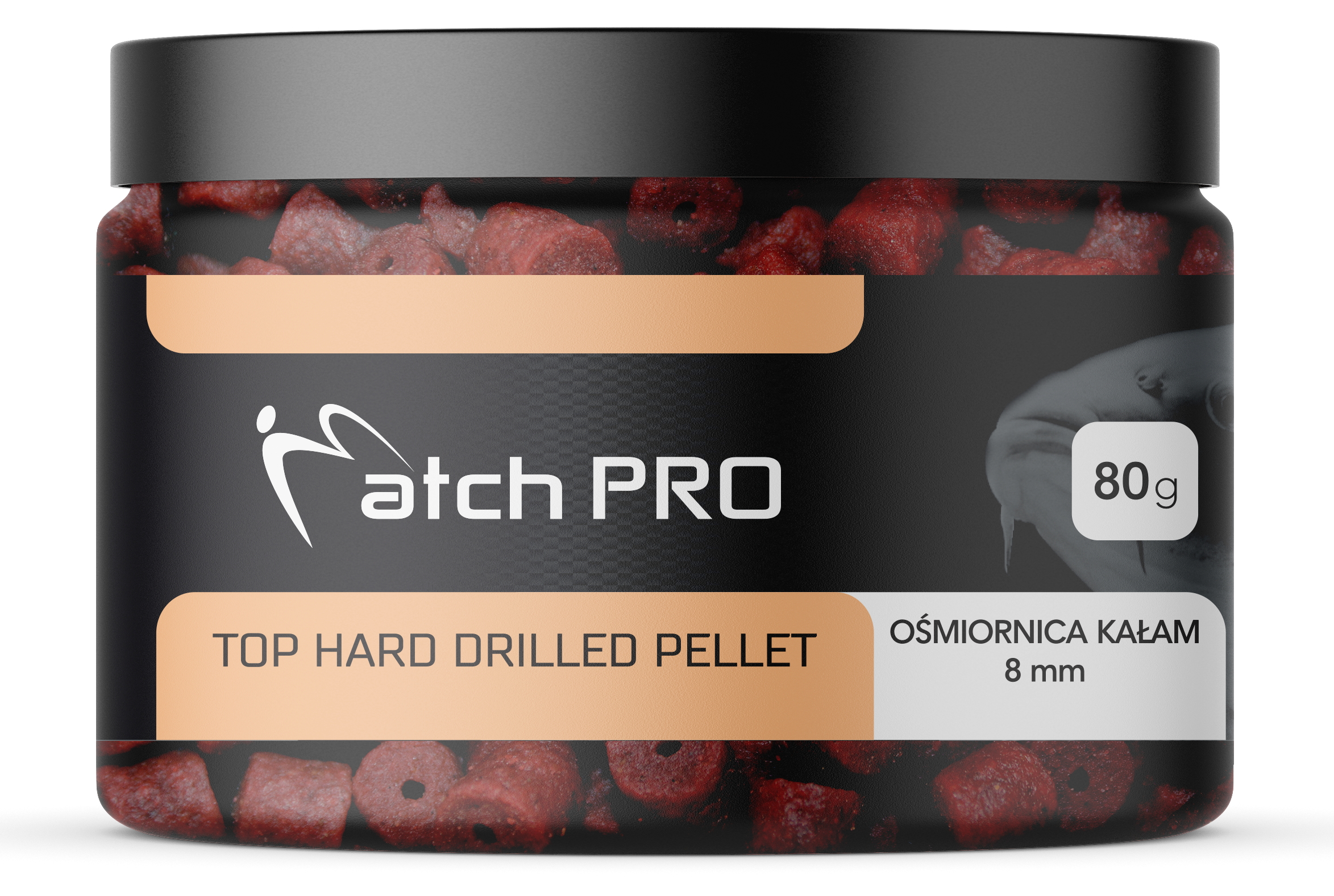 TOP HARD Ośmiornica – kałamarnica 12mm DRILLED Pellet MatchPro  80g