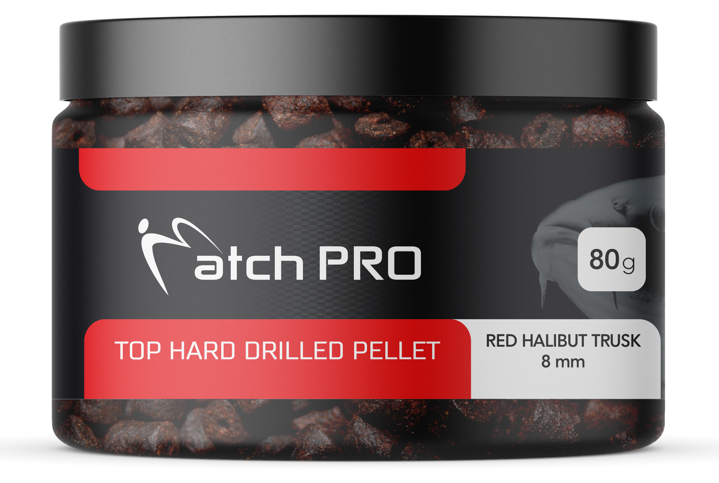 TOP HARD RED HALIBUT + TRUSKAWKA 8mm DRILLED Pellet MatchPro  80g