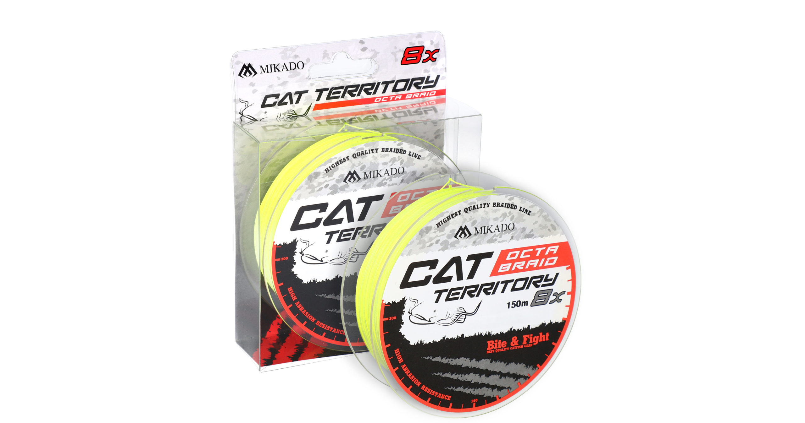 Mikado – PLECIONKA – CAT TERRITORY OCTA BRAID – 0.50mm/53.3kg/150m – FLUO – op.1szp.