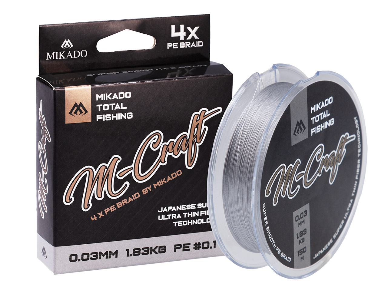 Mikado – PLECIONKA – M-Craft Braid – 0.03mm/1.83kg/150m – STEEL GRAY – op.1szp.