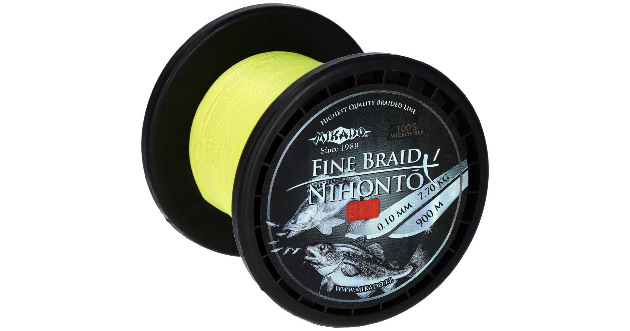 Mikado – PLECIONKA – NIHONTO FINE BRAID – 0.08mm/4.59kg/900m – FLUO ŻÓŁTA – op.1szp.