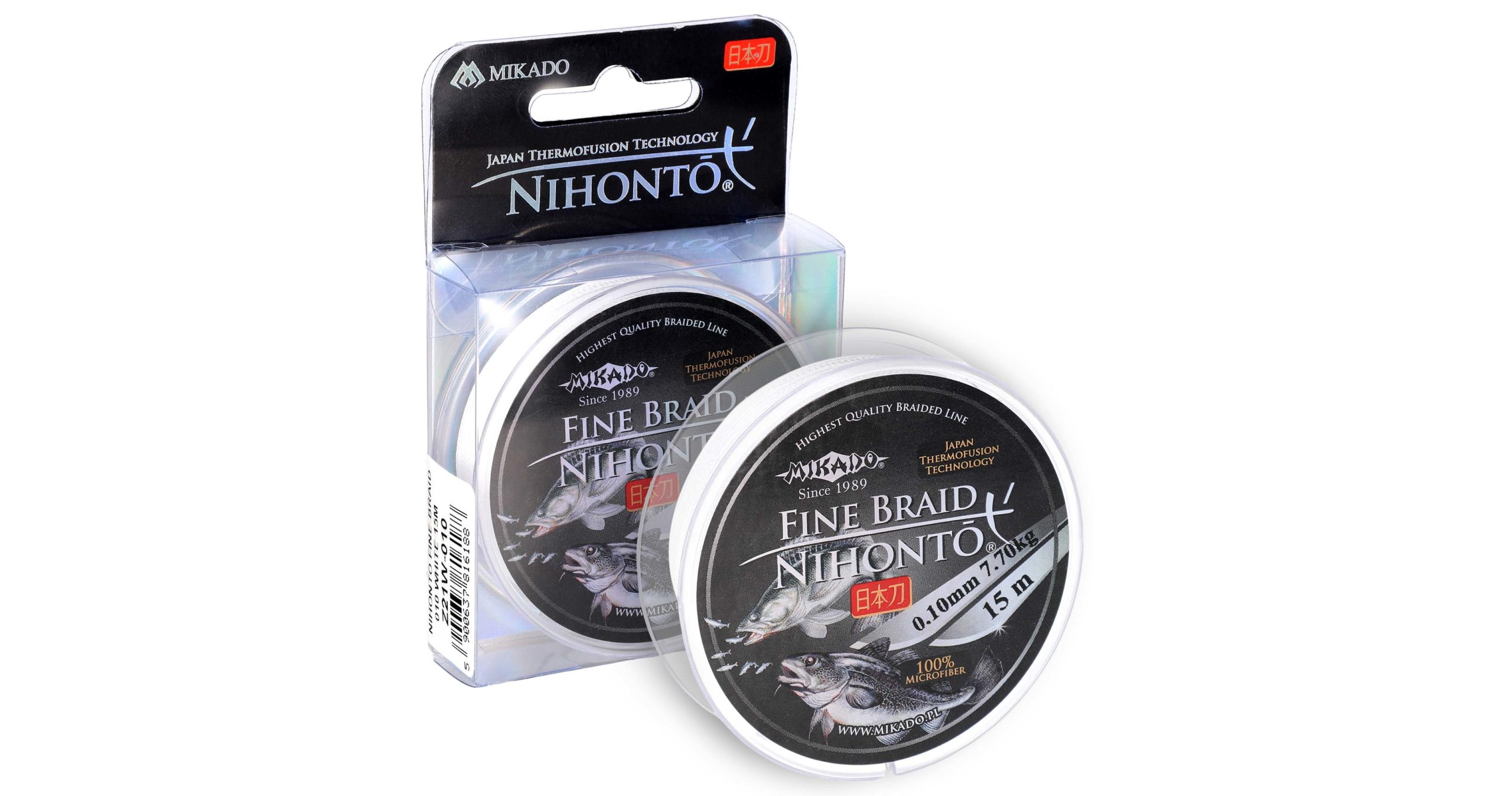 Mikado – PLECIONKA – NIHONTO FINE BRAID – 0.12mm/8.8kg/15m – BIAŁA – op.1szp.