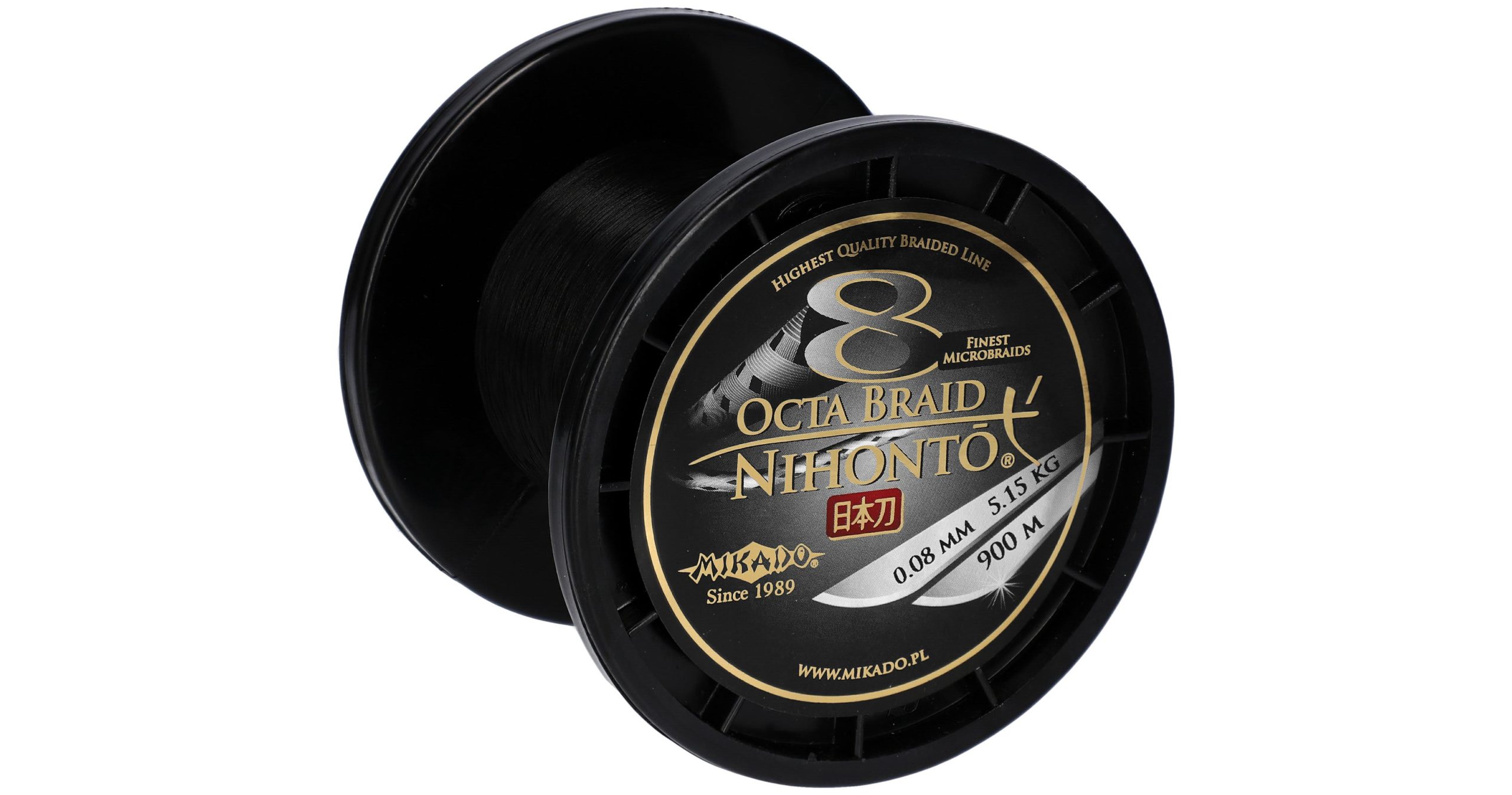 Mikado – PLECIONKA – NIHONTO OCTA BRAID – 0.08mm/5.15kg/900m – CZARNA – op.1szp.