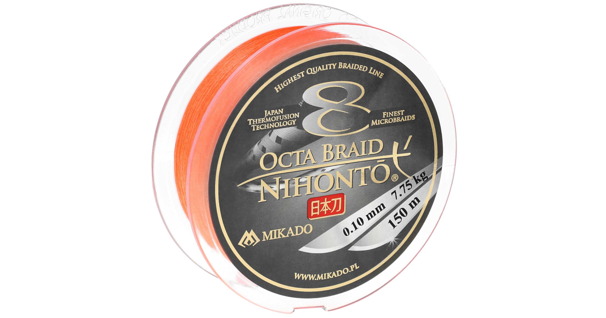 Mikado-PLECIONKA-NIHONTO-OCTA-BRAID-0.10mm7.75kg150m-FLUO-POMARAx143CZOWA-op.1szp-2-scaled