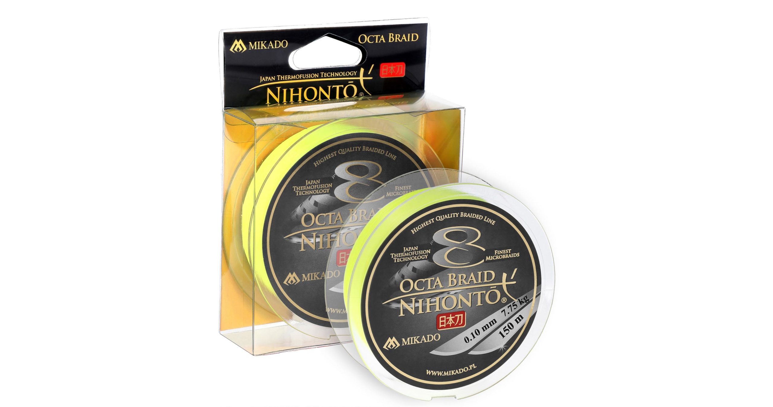 Mikado – PLECIONKA – NIHONTO OCTA BRAID – 0.14mm/10.15kg/150m – FLUO – op.1szp.