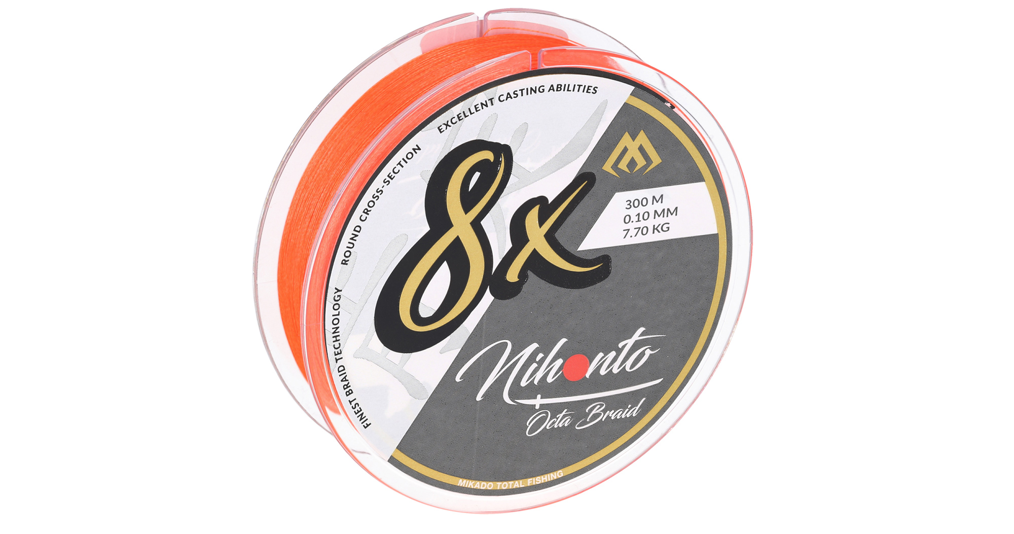 Mikado-PLECIONKA-NIHONTO-OCTA-BRAID-0.20mm18.1kg300m-FLUO-POMARANCZOWA-op.1szp-1