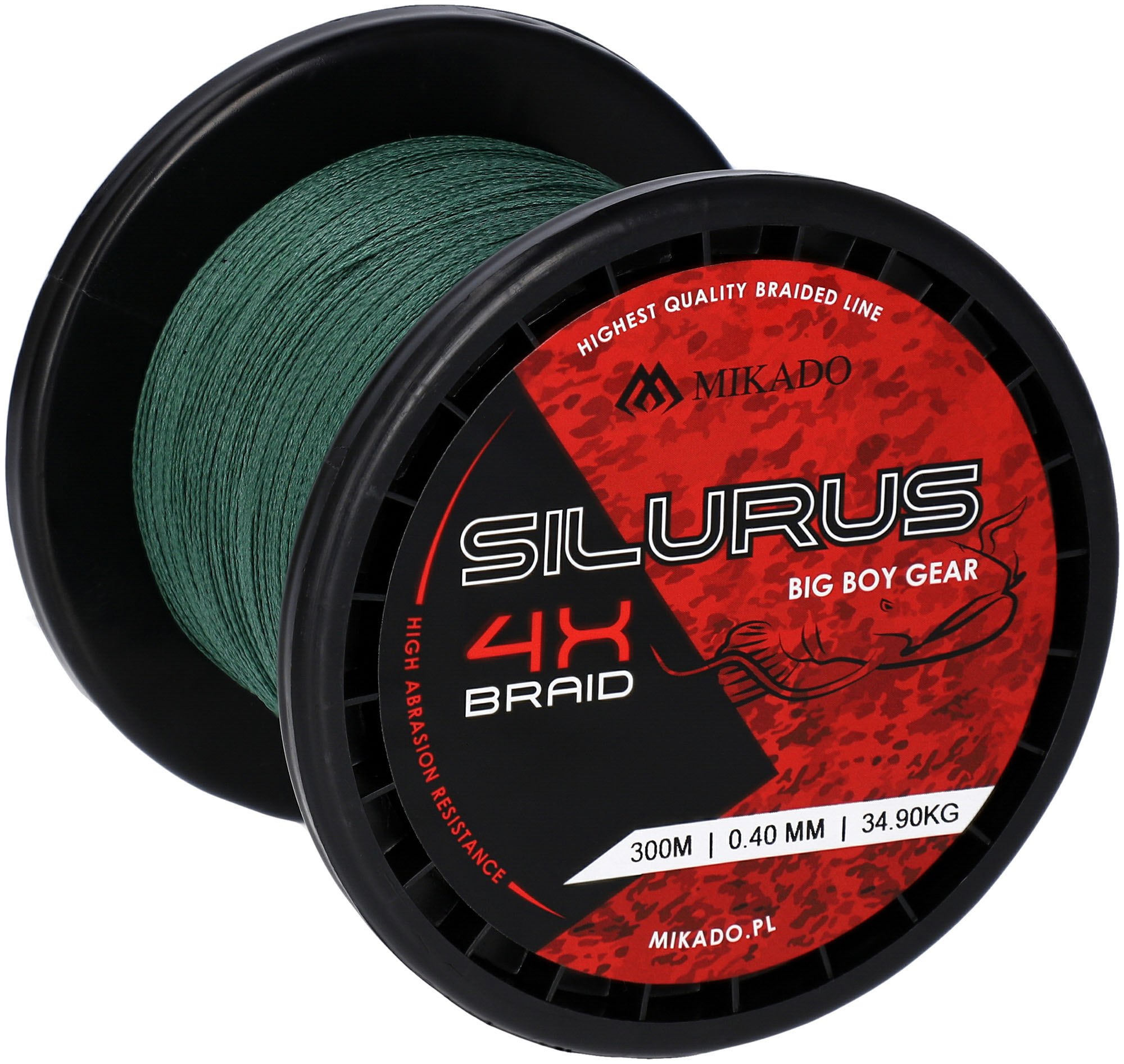 Mikado-PLECIONKA-SILURUS-4-X-BRAID-0.35mm33.40kg300m-ZIELONA-op.1szp-1