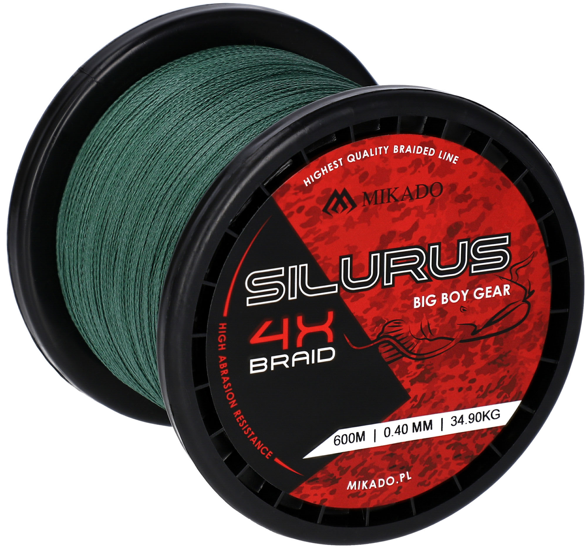 Mikado-PLECIONKA-SILURUS-4-X-BRAID-0.35mm33.40kg600m-ZIELONA-op.1szp-1