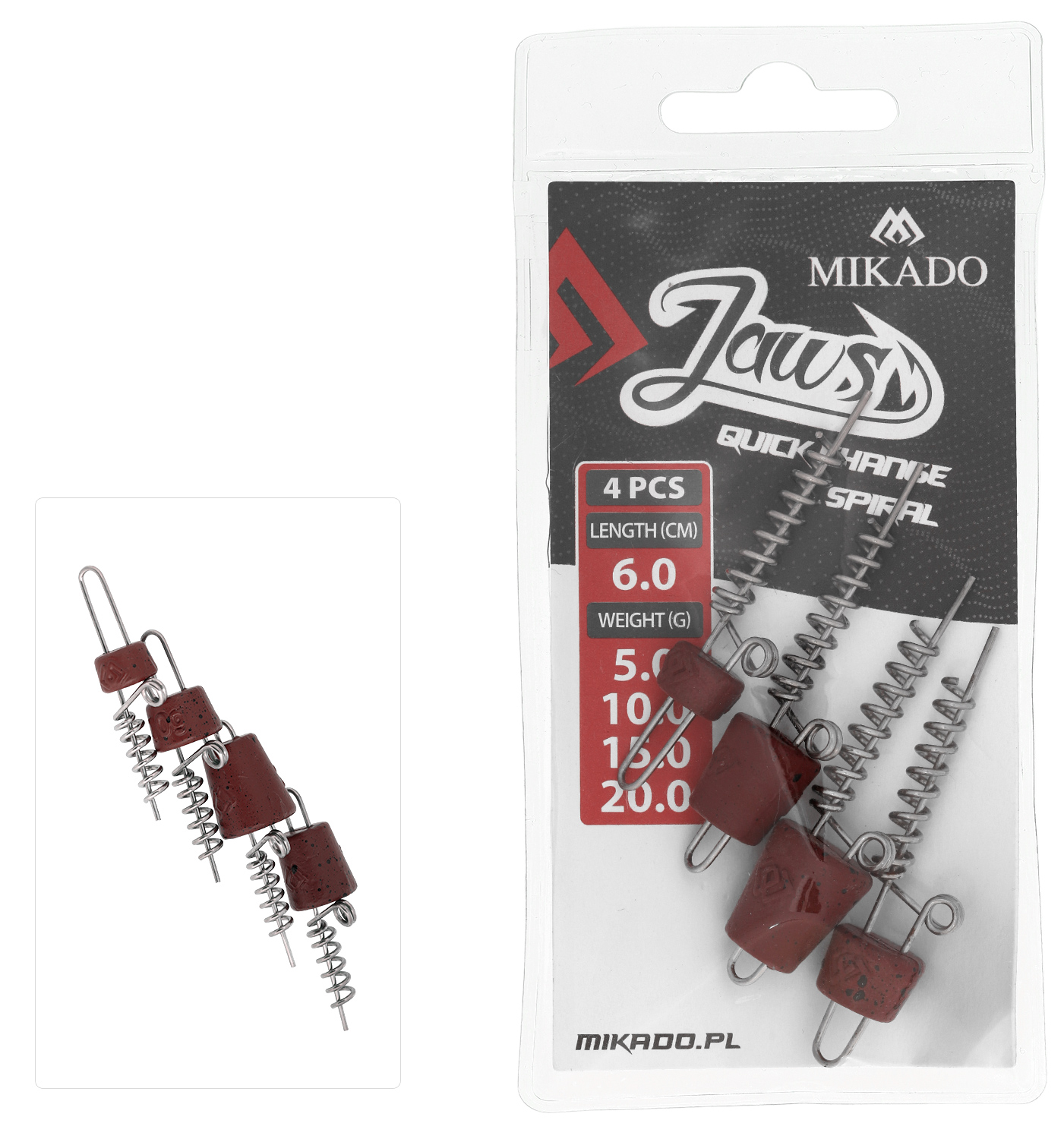 Mikado-WKRET-DO-PRZYNET-JAWS-QUICK-CHANGE-SPIRAL-MIX-6cm-op.4szt-1