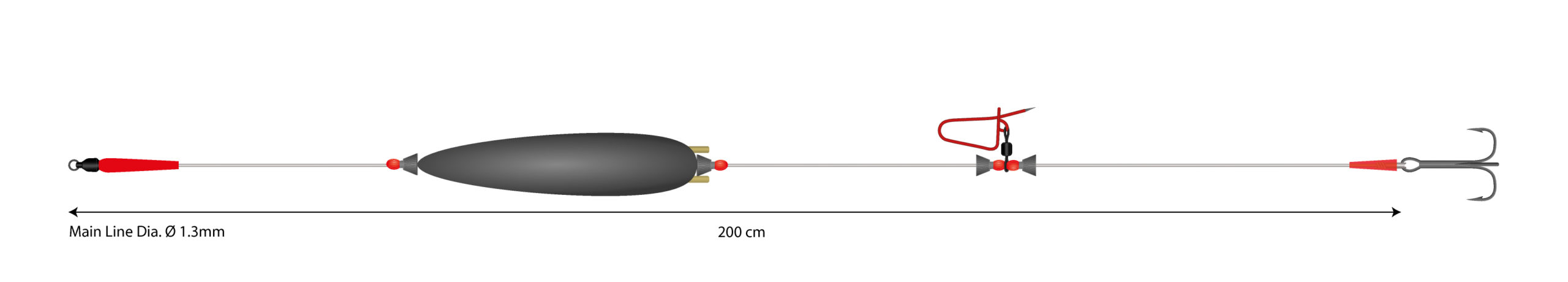 Mikado – ZESTAW – SUMOWY – SET I – ADJUSTABLE COMBI RIG 10g/200cm/100kg – kotwica: 2/0 – op.1szt.