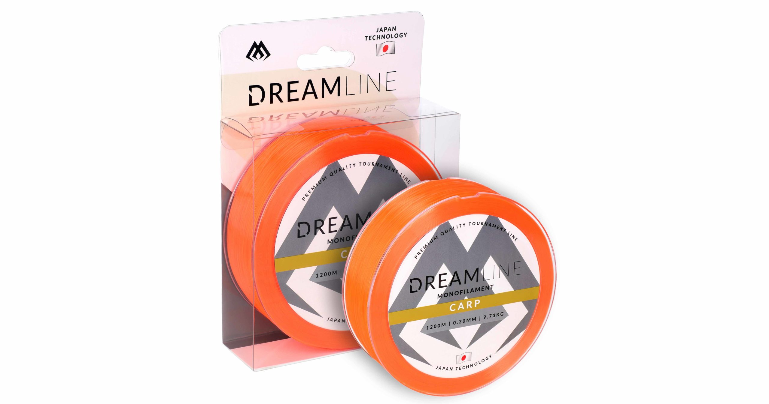 Mikado – ŻYŁKA – DREAMLINE CARP – 0.30mm/9.73kg/1200m – FLUO POMARAŃCZOWA – op.1szp.