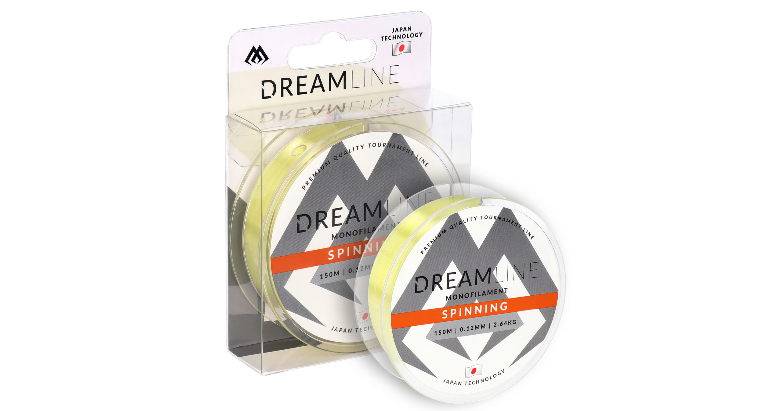 Mikado – ŻYŁKA – DREAMLINE SPINNING – 0.12mm/2.64kg/150m – ŻÓŁTA – op.1szp.