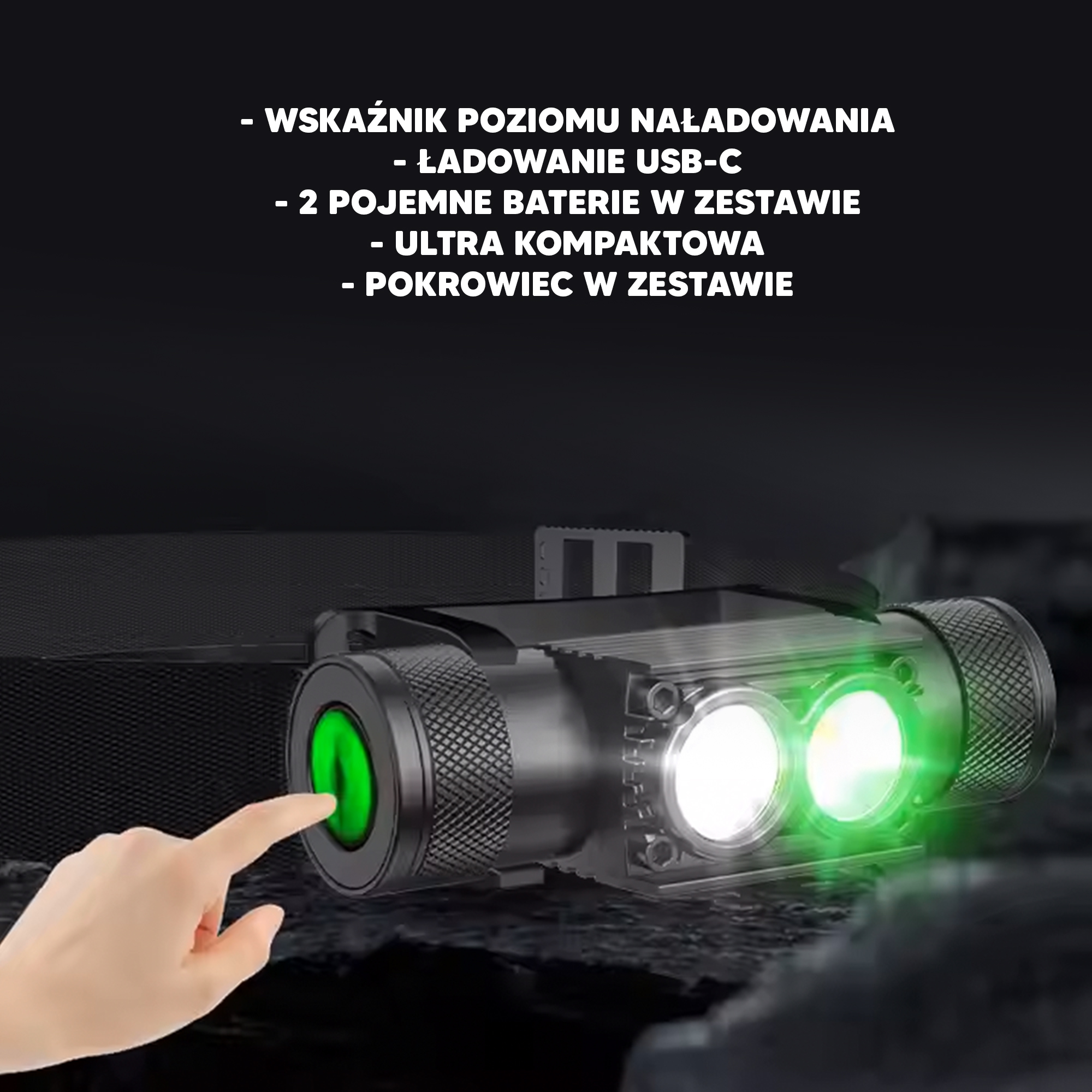 PRIME-TACKLE-Headlamp-ULTRA-GREEN-Latarka-karpiowa-HI-END-latarka