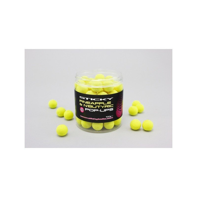 STICKY-BAITS-PINEAPPLE-NBUTYRIC-POP-UPS-12mm100g-Sklep-Karpiowy-Premium-Sticky-Baits-1