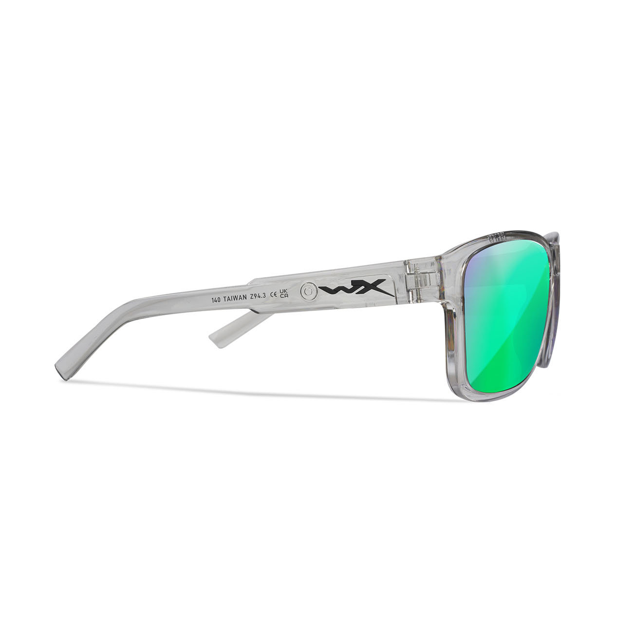 TREK-Captivate-Polarized-Green-Mirror-Amber-Gloss-Crystal-Light-Grey-Frame-Okulary-Wedkarskie