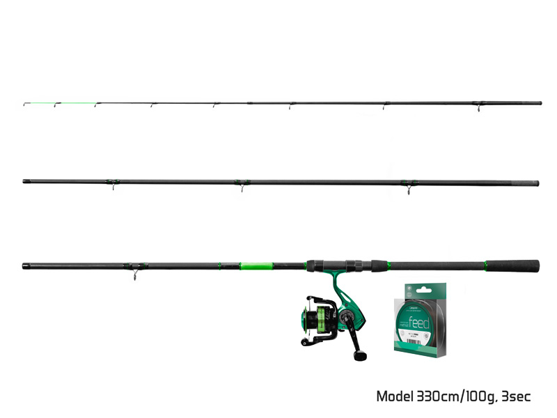 Zestaw-feederowy-Delphin-GreenFEED-300-300cm100g-3T-Method-FEED-200m-Sklep-wedkarski-dla-Karpiarzy-2