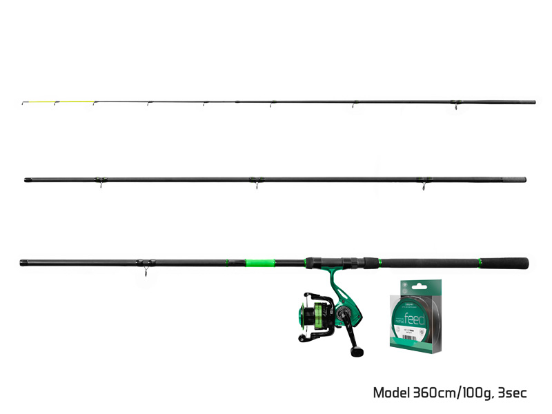 Zestaw-feederowy-Delphin-GreenFEED-300-300cm100g-3T-Method-FEED-200m-Sklep-wedkarski-dla-Karpiarzy-3