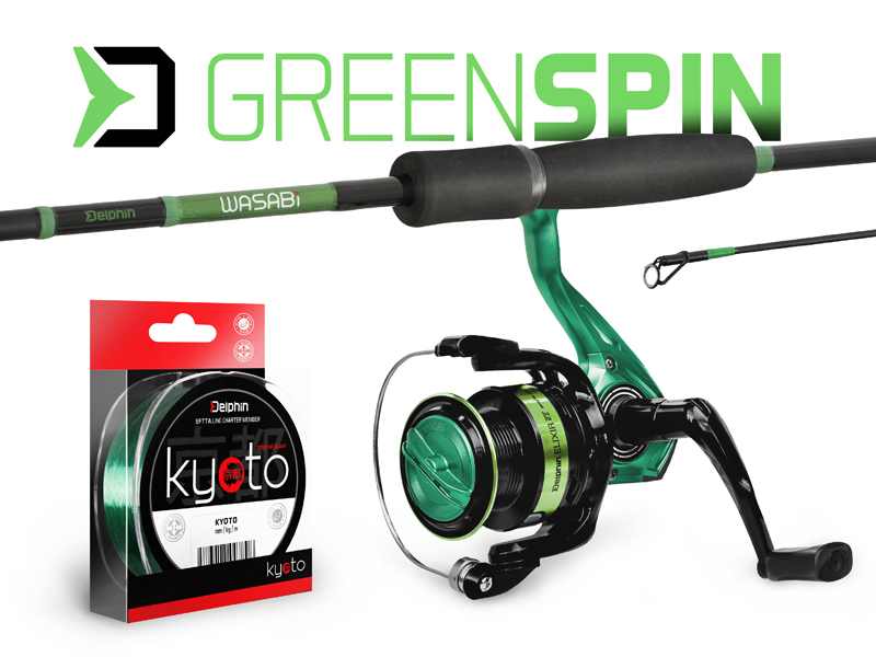 Zestaw spinningowy Delphin GreenSPIN 240cm/30g + 3T + 0