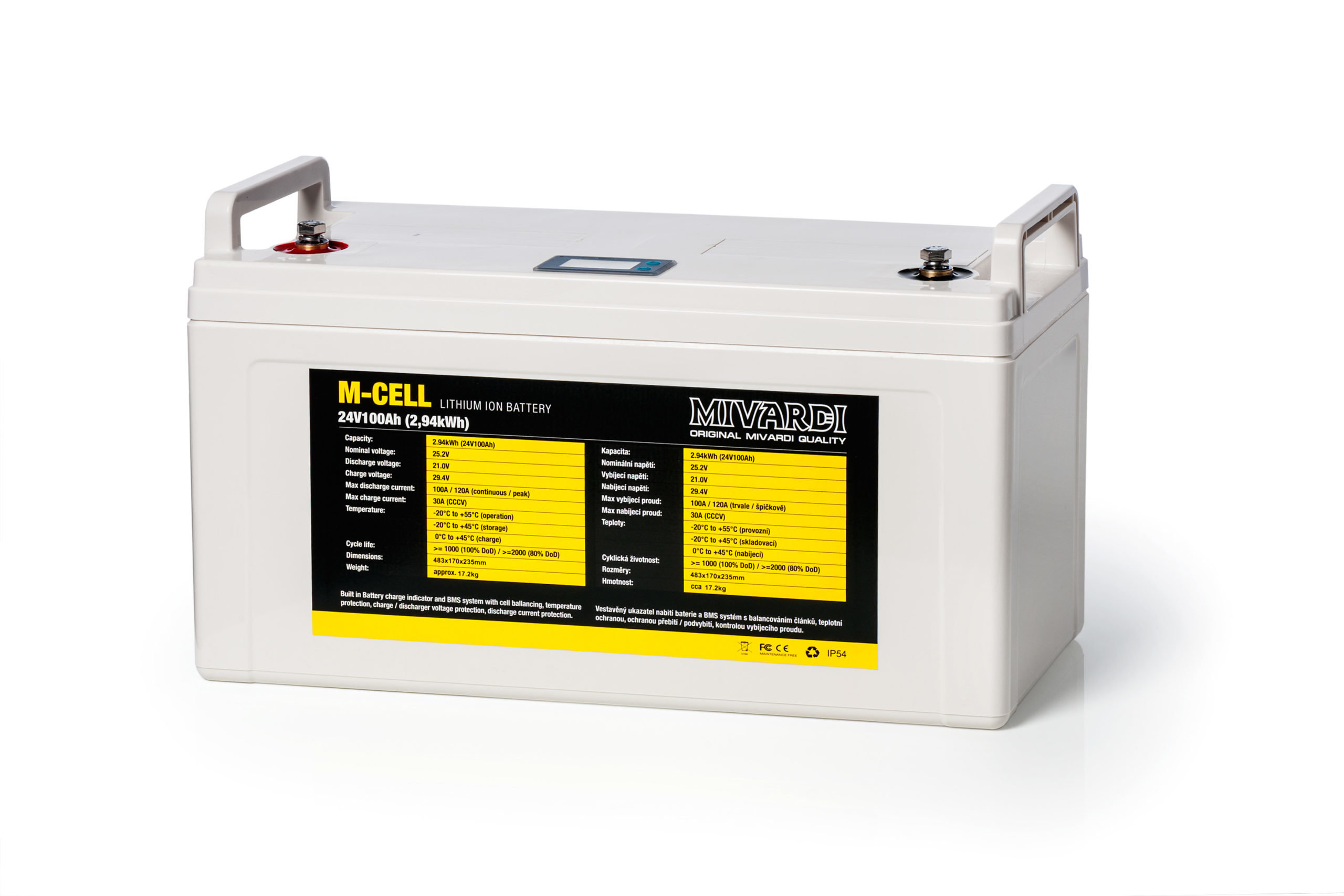 Mivardi – Lithium battery M-CELL 24V 100Ah